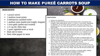 HOW TO MAKE PUREÉ CARROTS SOUP
 