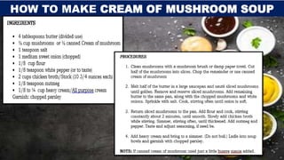 HOW TO MAKE CREAM OF MUSHROOM SOUP
 