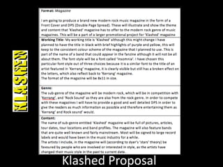 Klashed Proposal
 