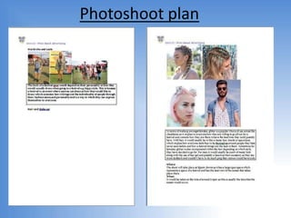 Photoshoot plan
 