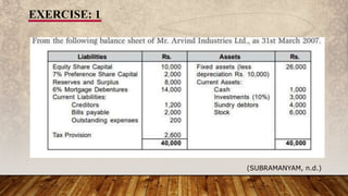 EXERCISE: 1
(SUBRAMANYAM, n.d.)
 