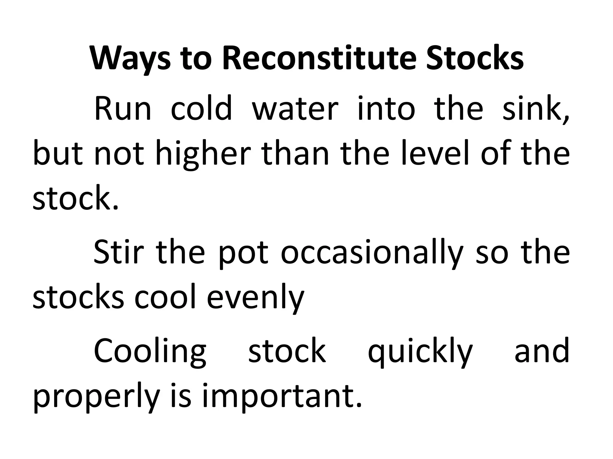 Recostitute Lo4 reconstituting stocks, soup and sauces | PPTX