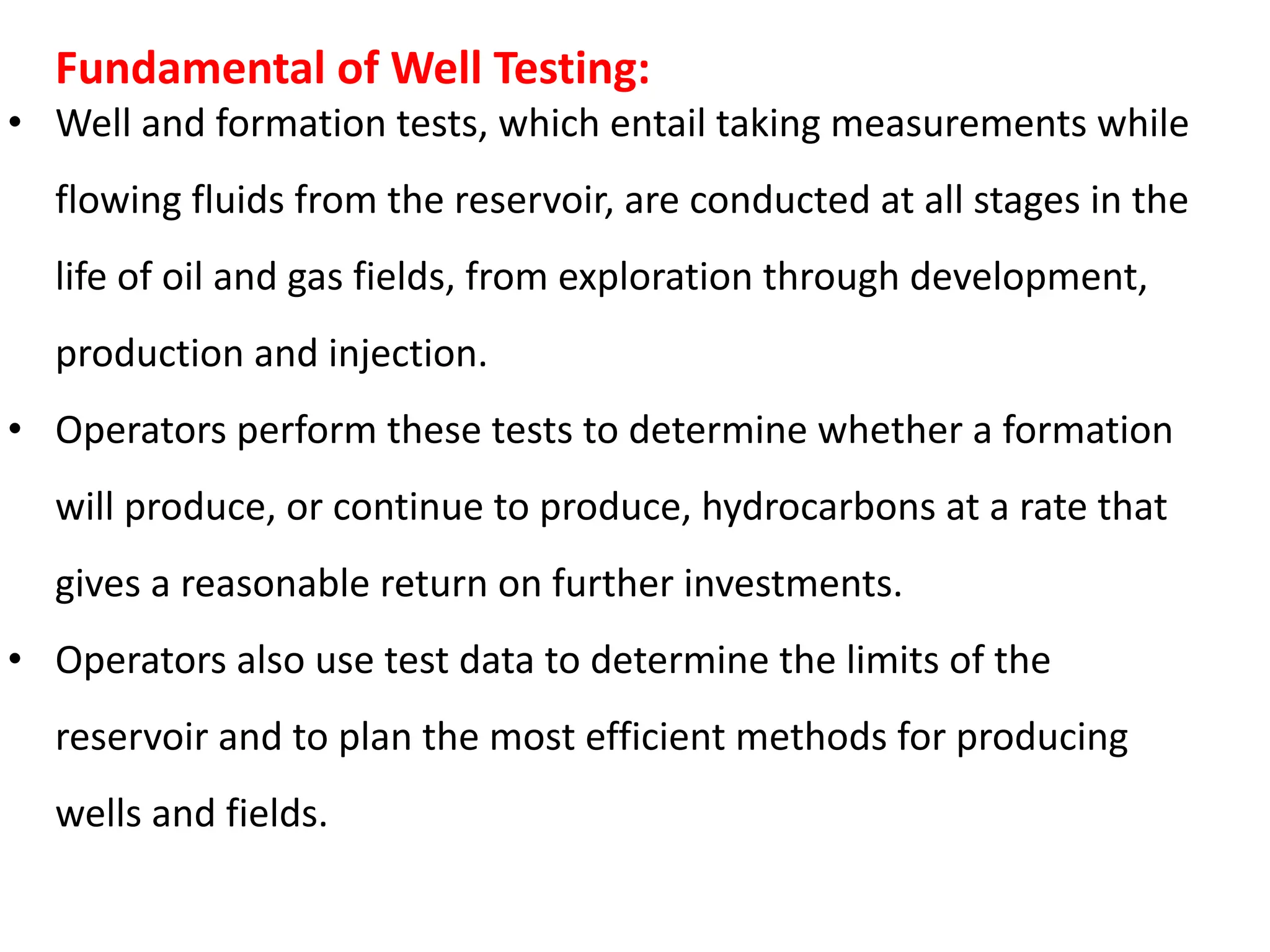 Well Formation Testing lO4 Well Testing and oil production. pdf | PDF