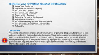 Relevant Key Learning Outcome PRESENT RELEVANT INFORMATION.pptx