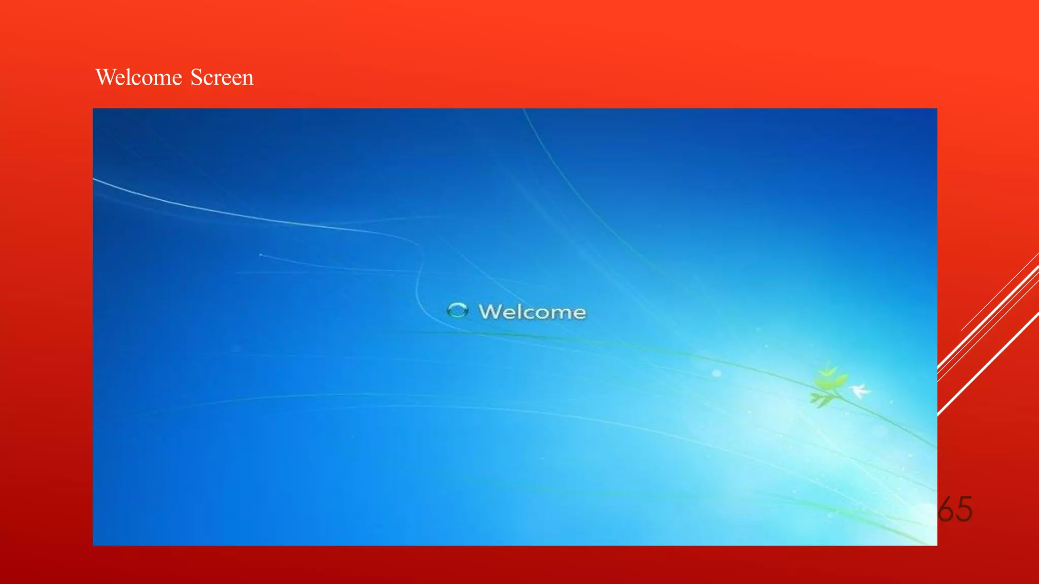 Welcome Screen
65
 
