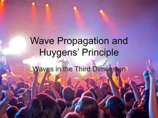 Wave Propagation and
Huygens’ Principle
Waves in the Third Dimension
 