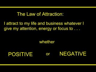 The Law of Attraction Slide 2