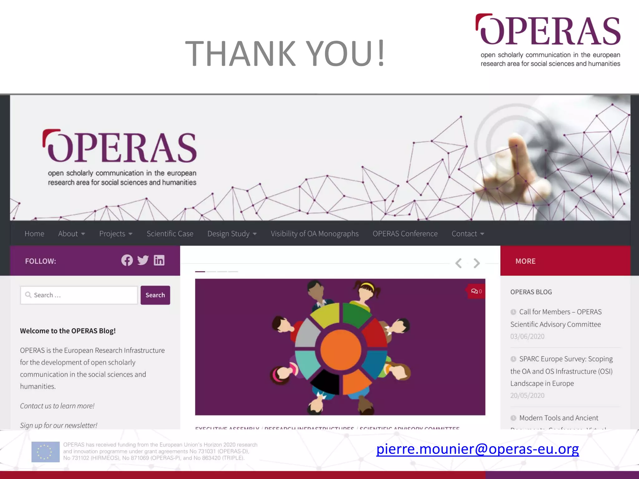 THANK YOU!
pierre.mounier@operas-eu.org