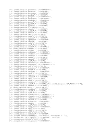 ["ext.geshi.language.powershell","1404408784"],
["ext.geshi.language.proftpd","1404408784"],
["ext.geshi.language.progress","1404408784"],
["ext.geshi.language.prolog","1404408784"],
["ext.geshi.language.properties","1404408784"],
["ext.geshi.language.providex","1404408784"],
["ext.geshi.language.purebasic","1404408784"],
["ext.geshi.language.pycon","1404408784"],
["ext.geshi.language.pys60","1404408784"],
["ext.geshi.language.python","1404408784"],
["ext.geshi.language.q","1404408784"],
["ext.geshi.language.qbasic","1404408784"],
["ext.geshi.language.rails","1404408784"],
["ext.geshi.language.rebol","1404408784"],
["ext.geshi.language.reg","1404408784"],
["ext.geshi.language.rexx","1404408784"],
["ext.geshi.language.robots","1404408784"],
["ext.geshi.language.rpmspec","1404408784"],
["ext.geshi.language.rsplus","1404408784"],
["ext.geshi.language.ruby","1404408784"],
["ext.geshi.language.sas","1404408784"],
["ext.geshi.language.scala","1404408784"],[
"ext.geshi.language.scheme","1404408784"],
["ext.geshi.language.scilab","1404408784"],
["ext.geshi.language.sdlbasic","1404408784"],
["ext.geshi.language.smalltalk","1404408784"],
["ext.geshi.language.smarty","1404408784"],
["ext.geshi.language.spark","1404408784"],
["ext.geshi.language.sparql","1404408784"],
["ext.geshi.language.sql","1404408784"],
["ext.geshi.language.stonescript","1404408784"],
["ext.geshi.language.systemverilog","1404408784"],
["ext.geshi.language.tcl","1404408784"],
["ext.geshi.language.teraterm","1404408784"],
["ext.geshi.language.text","1404408784"],
["ext.geshi.language.thinbasic","1404408784"],
["ext.geshi.language.tsql","1404408784"],
["ext.geshi.language.typoscript","1404408784"],
["ext.geshi.language.unicon","1404408784"],
["ext.geshi.language.upc","1404408784"],
["ext.geshi.language.urbi","1404408784"],
["ext.geshi.language.uscript","1404408784"],
["ext.geshi.language.vala","1404408784"],["ext.geshi.language.vb","1404408784"],
["ext.geshi.language.vbnet","1404408784"],[
"ext.geshi.language.vedit","1404408784"],
["ext.geshi.language.verilog","1404408784"],
["ext.geshi.language.vhdl","1404408784"],
["ext.geshi.language.vim","1404408784"],
["ext.geshi.language.visualfoxpro","1404408784"],
["ext.geshi.language.visualprolog","1404408784"],
["ext.geshi.language.whitespace","1404408784"],
["ext.geshi.language.whois","1404408784"],
["ext.geshi.language.winbatch","1404408784"],
["ext.geshi.language.xbasic","1404408784"],
["ext.geshi.language.xml","1404408784"],
["ext.geshi.language.xorg_conf","1404408784"],
["ext.geshi.language.xpp","1404408784"],
["ext.geshi.language.yaml","1404408784"],
["ext.geshi.language.z80","1404408784"],
["ext.geshi.language.zxbasic","1404408784"],
["ext.gadget.removeAccessKeys","1400261702",["mediawiki.util"]],
["ext.gadget.edittop","1400261703",["mediawiki.util"]],
["ext.gadget.searchFocus","1386876478"],
["ext.gadget.Navigation_popups","1399572848"],
 