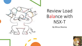 Review Load
Balance with
NSX-T
By Dhruv Sharma
1
 
