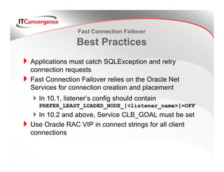 Fast Connection Rac Load balancing and failover options | PDF