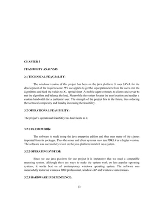 Load balancing implementation in wireless networks