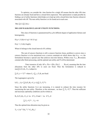 Load balancing implementation in wireless networks