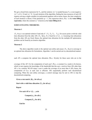 Load balancing implementation in wireless networks