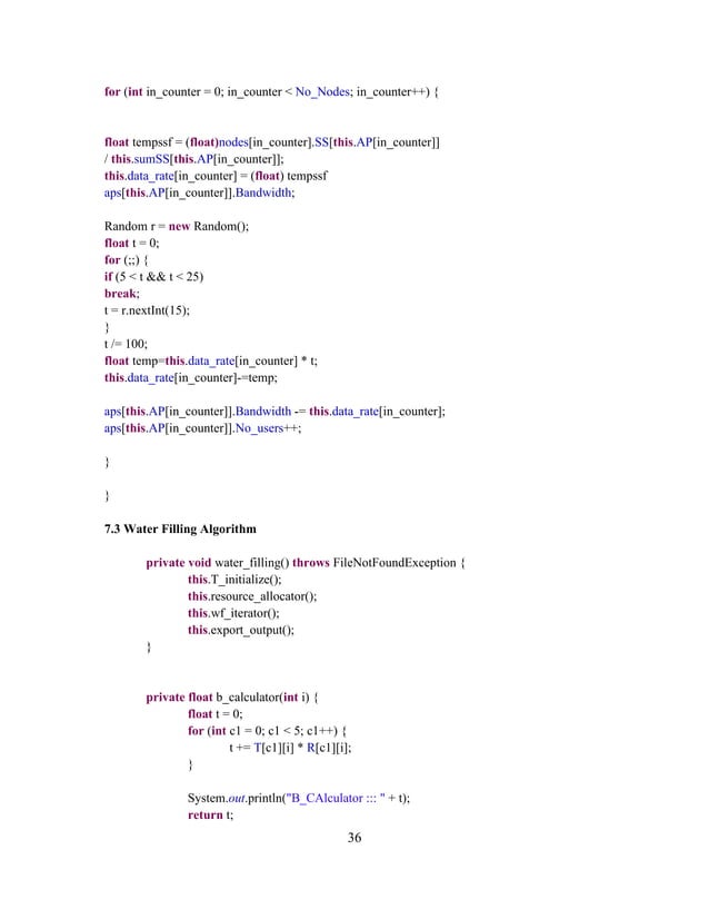 Load balancing implementation in wireless networks | DOC
