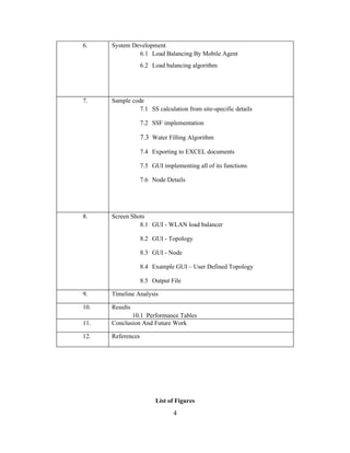 Load balancing implementation in wireless networks