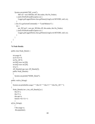 Load balancing implementation in wireless networks