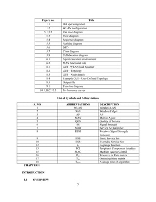 Load balancing implementation in wireless networks