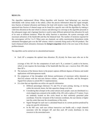 Load balancing implementation in wireless networks