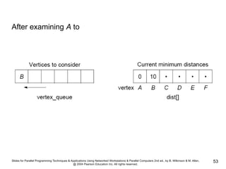 Slides for Parallel Programming Techniques & Applications Using Networked Workstations & Parallel Computers 2nd ed., by B. Wilkinson & M. Allen,
@ 2004 Pearson Education Inc. All rights reserved.
53
After examining A to
 