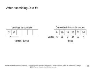 Slides for Parallel Programming Techniques & Applications Using Networked Workstations & Parallel Computers 2nd ed., by B. Wilkinson & M. Allen,
@ 2004 Pearson Education Inc. All rights reserved.
56
After examining D to E:
 