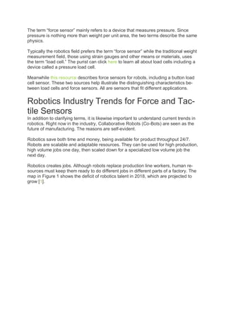 Load Cells and Force Sensors in Robotics | PDF