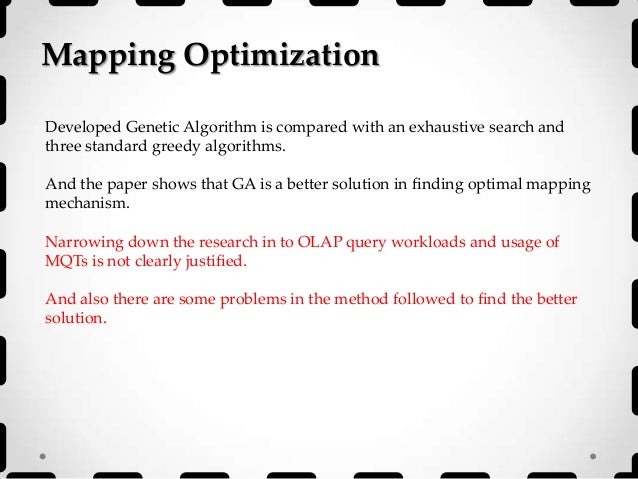 Research paper query optimization