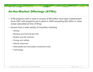At-the-Market Offering – A Guide for US-Listed Israeli Companies | PDF