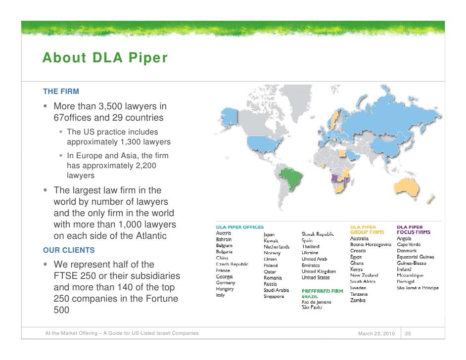 AttheMarket Offering A Guide for USListed Israeli Companies