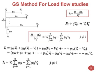 16
GS Method For Load flow studies
 