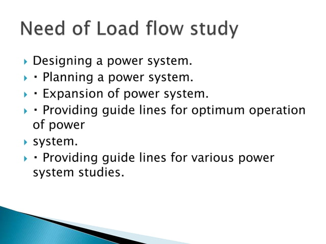 Load flow study | PPTX