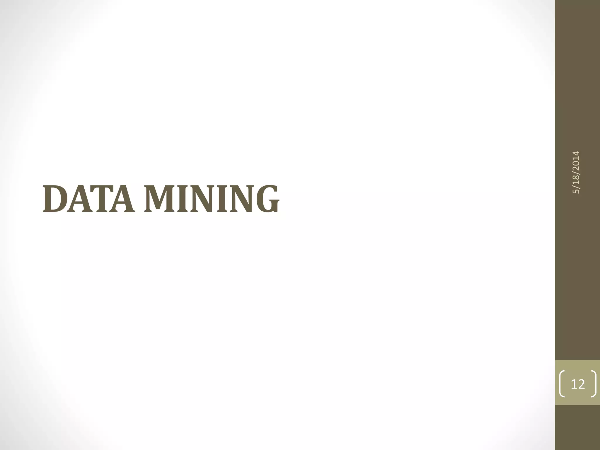 DATA MINING
5/18/2014
12
 