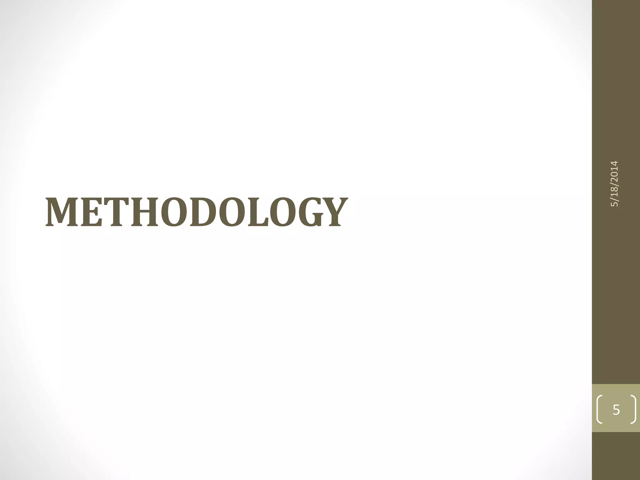 METHODOLOGY
5/18/2014
5
 