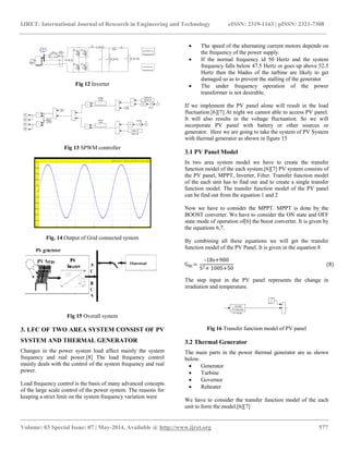 Load frequency control of a two area hybrid system consisting of a grid ...
