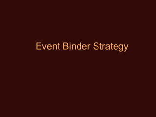 Event Binder Strategy 