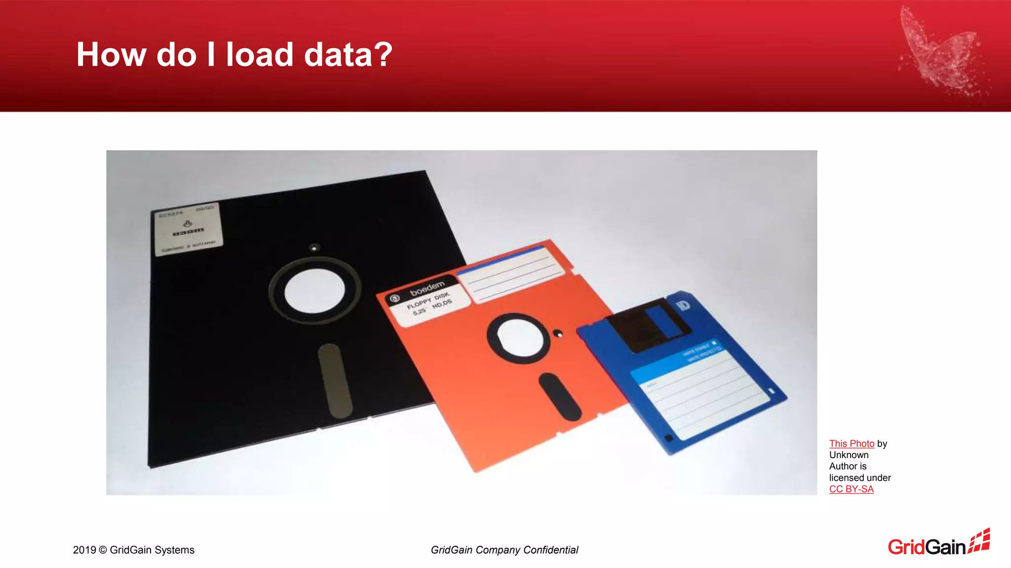 2019 © GridGain Systems GridGain Company Confidential How do I load data? This Photo by Unknown Author is licensed under CC BY-SA 