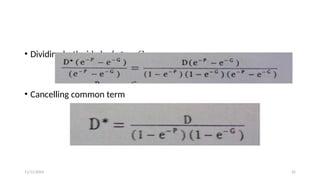 11/11/2024 25
• Dividing both side by (e-p
– e-G
)
• Cancelling common term
 