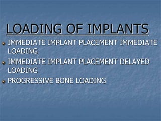 when and how to give prosthesis to dental implant | PPT