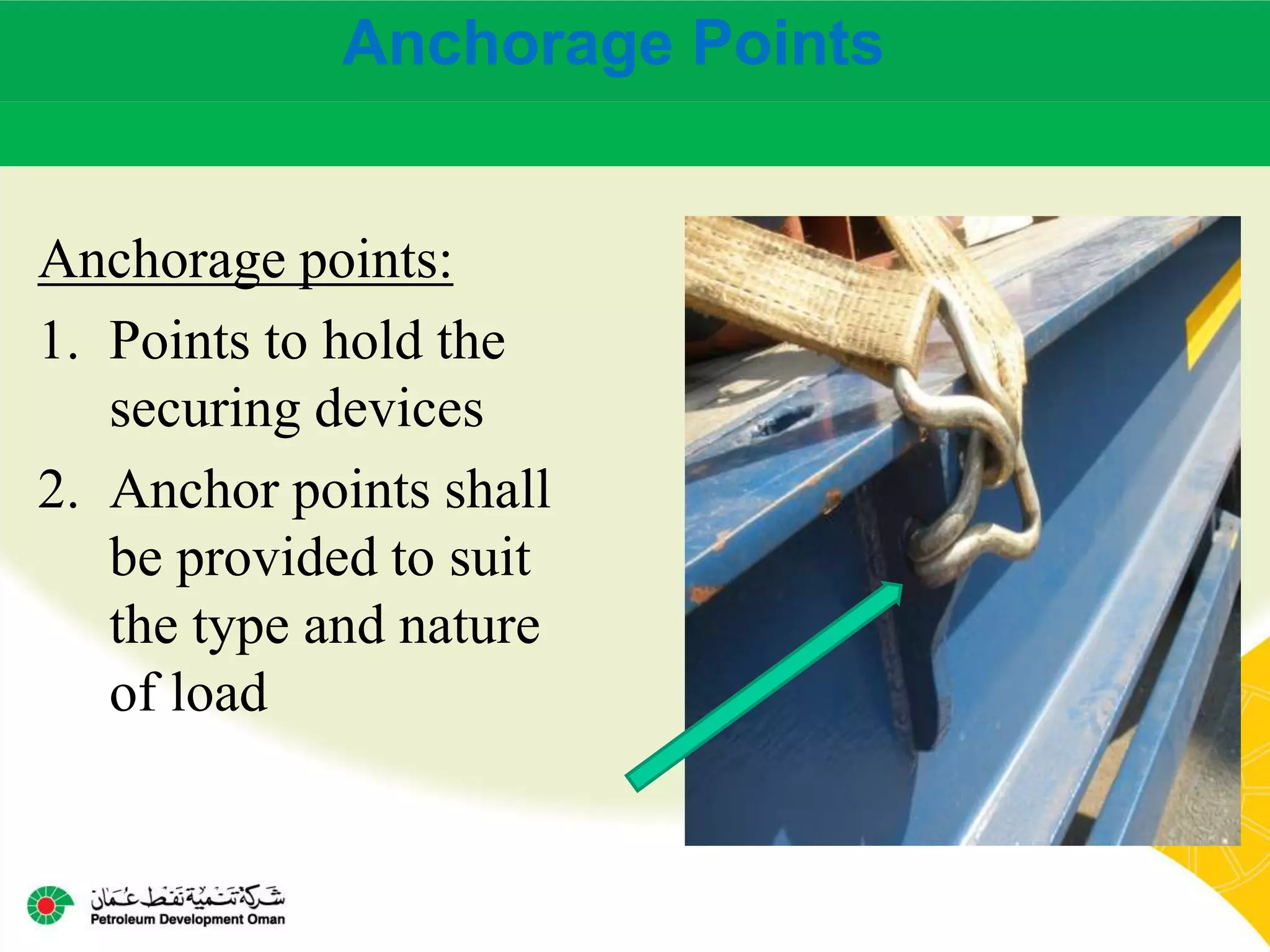 Load restraint Safe (Loading and unloading on vehicles) | PPTX