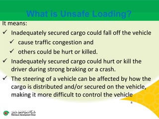 Load restraint Safe (Loading and unloading on vehicles) | PPTX