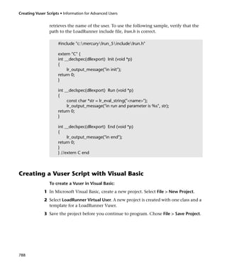 Load runner generator
