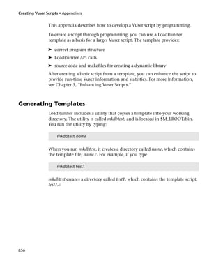 Load runner generator