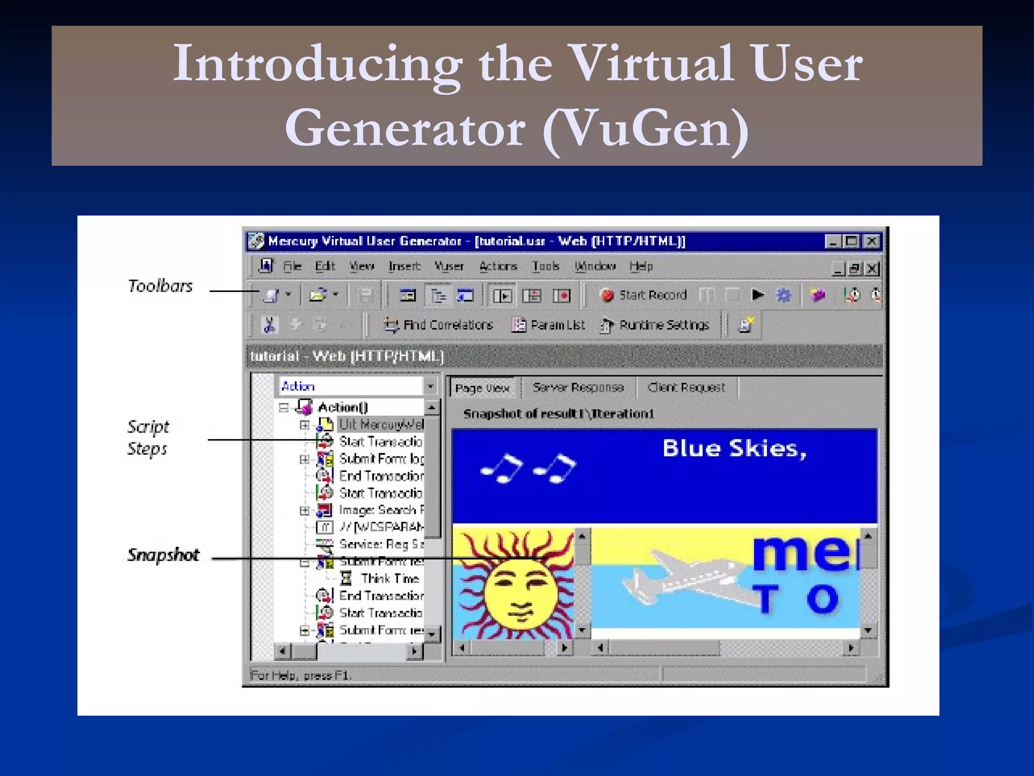 Introducing the Virtual User Generator (VuGen) 