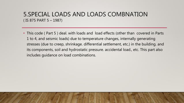 Load General Commties Loads considered while designing a building according to Indian ...