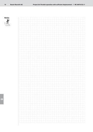 10 Project 09: Parallel operation with sufficient displacement I RE 09970/03.11
Bosch Rexroth AG
09
Notes
 
