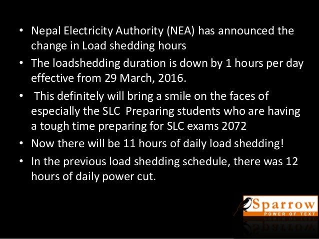 Loadshedding decreased for slc exams 2072