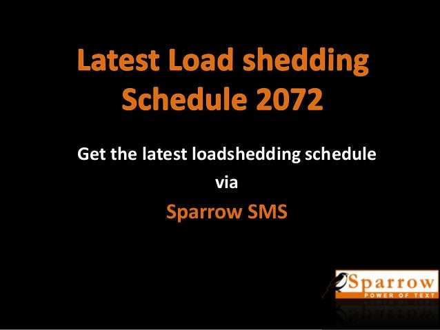 Load shedding schedule update 1 February 2016