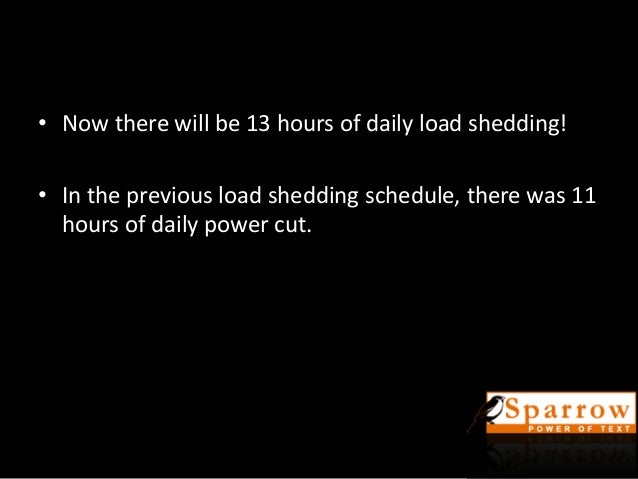 Load shedding schedule update 1 February 2016