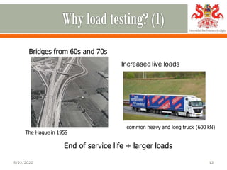 Bridges from 60s and 70s
The Hague in 1959
Increasedlive loads
common heavy and long truck (600 kN)
End of service life + larger loads
5/22/2020 12
 
