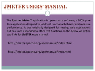 Load testing a website through JMETER | PPTX